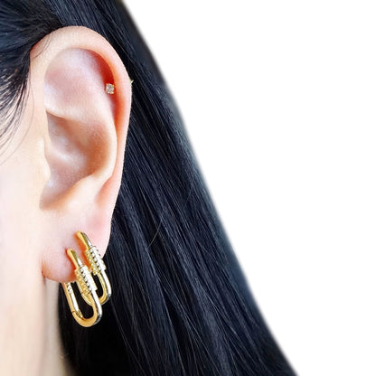 Carabiner Hoop Earrings