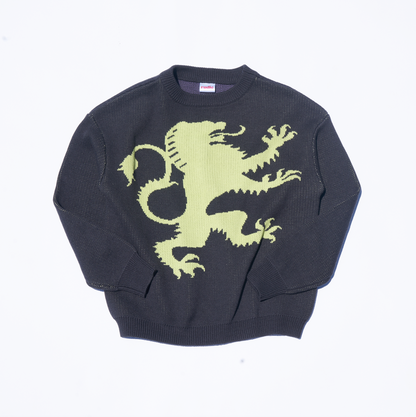 Jacquard Knit Sweater - Rampant Lion