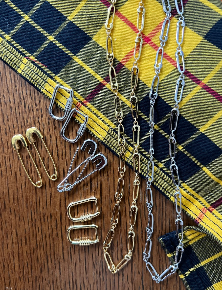 Teeny Tiny Dainty Safety Pin Necklace