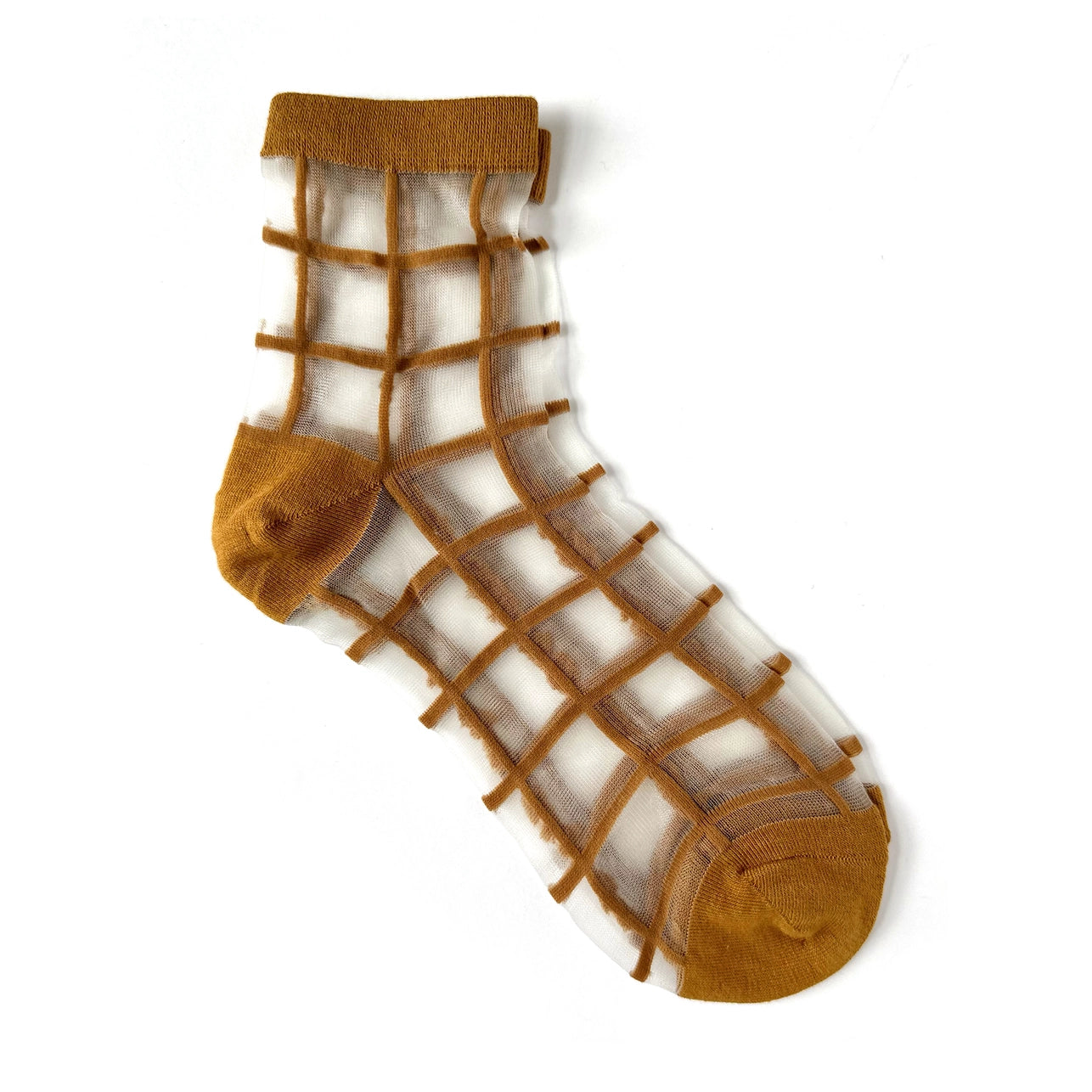 Grid Socks - Sepia