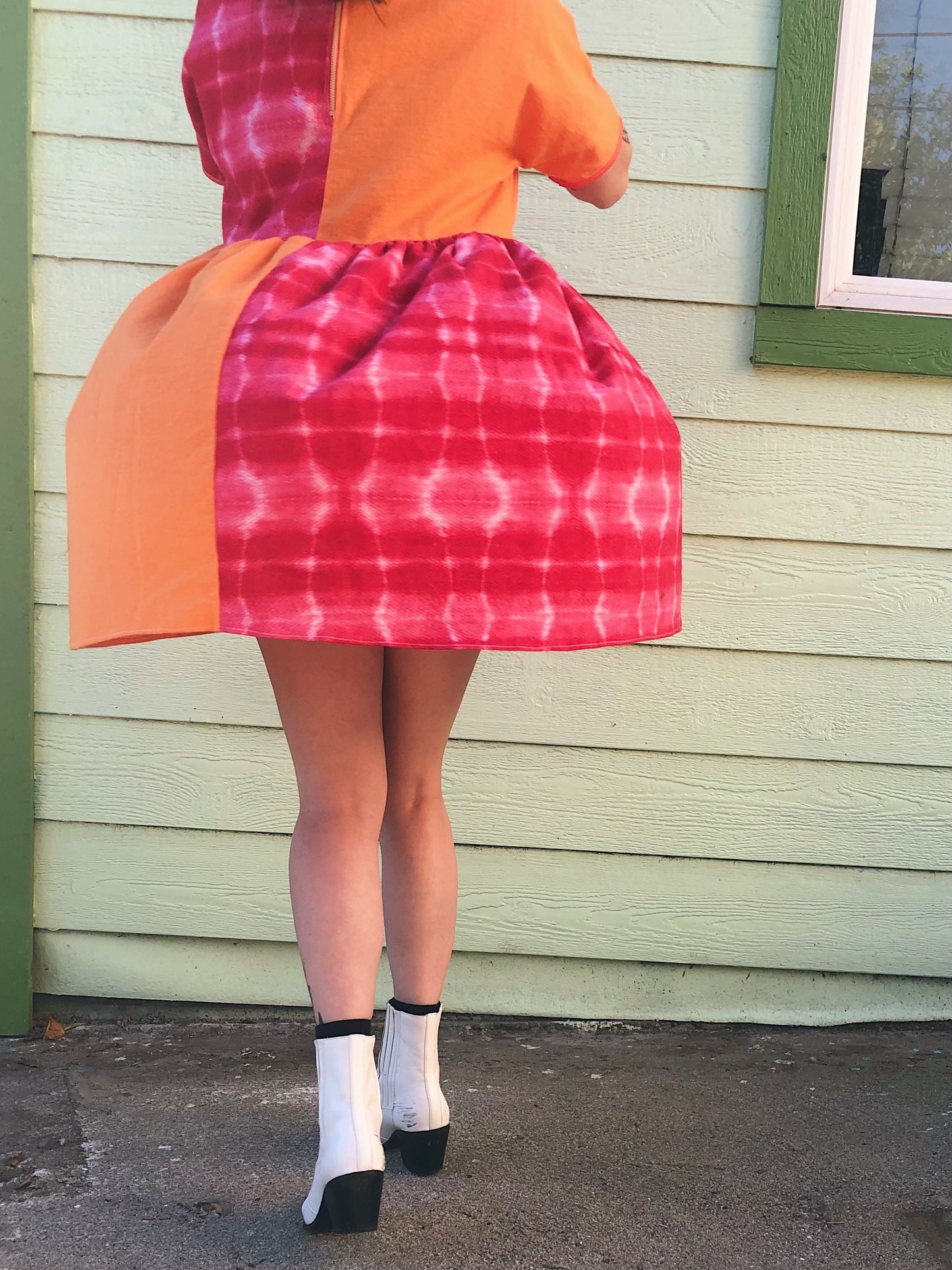 sunburst mini dress