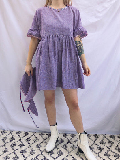 lilou dress with puritan collar