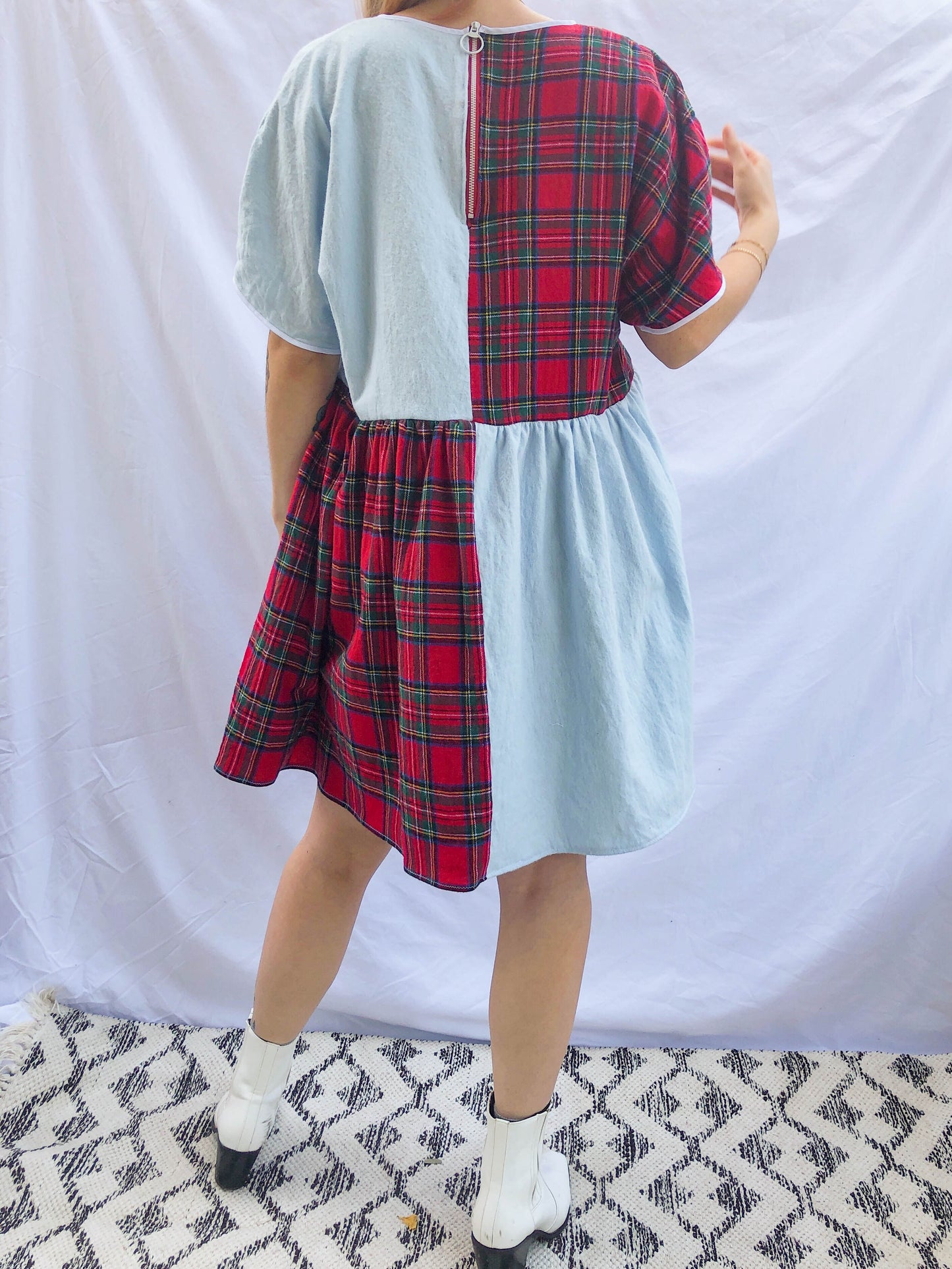 tartan mini dress